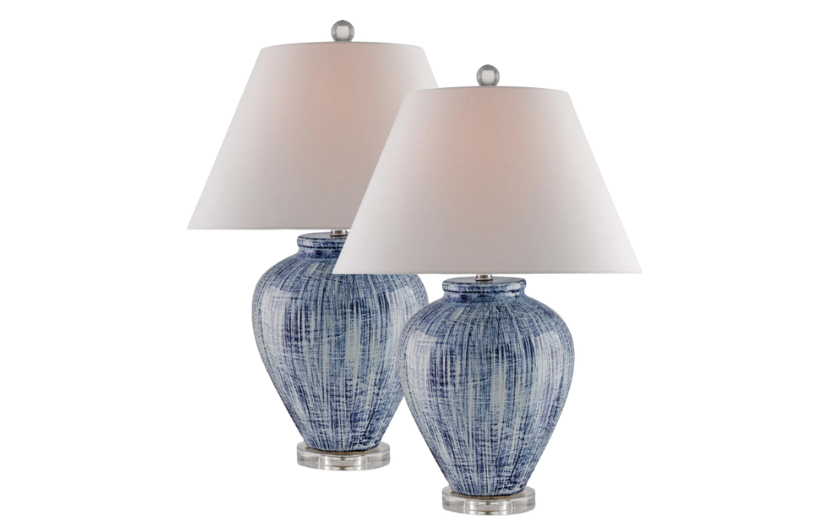 Blue Table Lamp - Set of 2