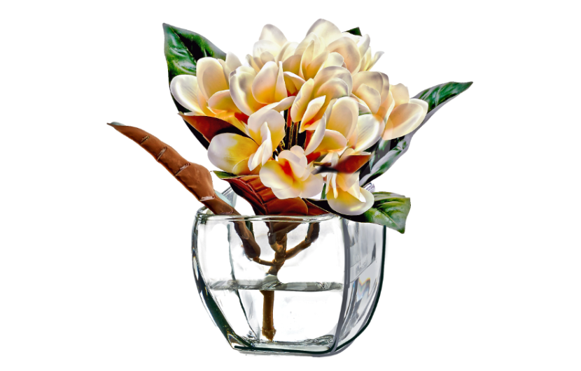 Frangipani Glow in Beveled Glass